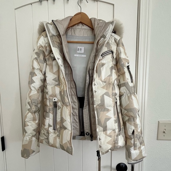 Rare Bogner Carry D Down Ski Jacket in Size 4 (XS/S) NWOT off-white camouflage - Picture 12 of 14